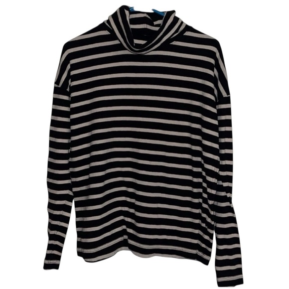 🌹J. CREW TURTLE NECK STRIPED COTTON SHIRT - Picture 1 of 5